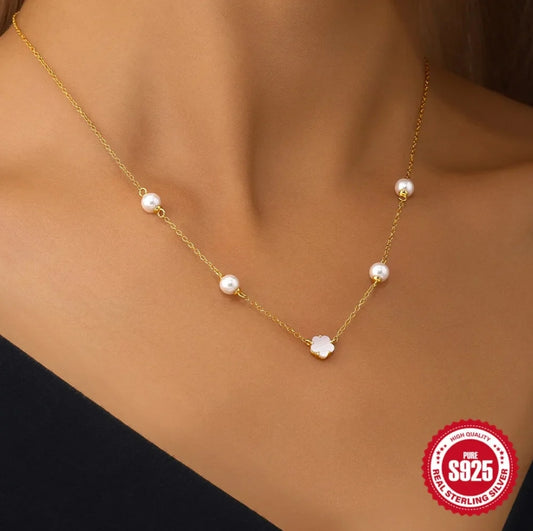 Five Petal Flower Necklace