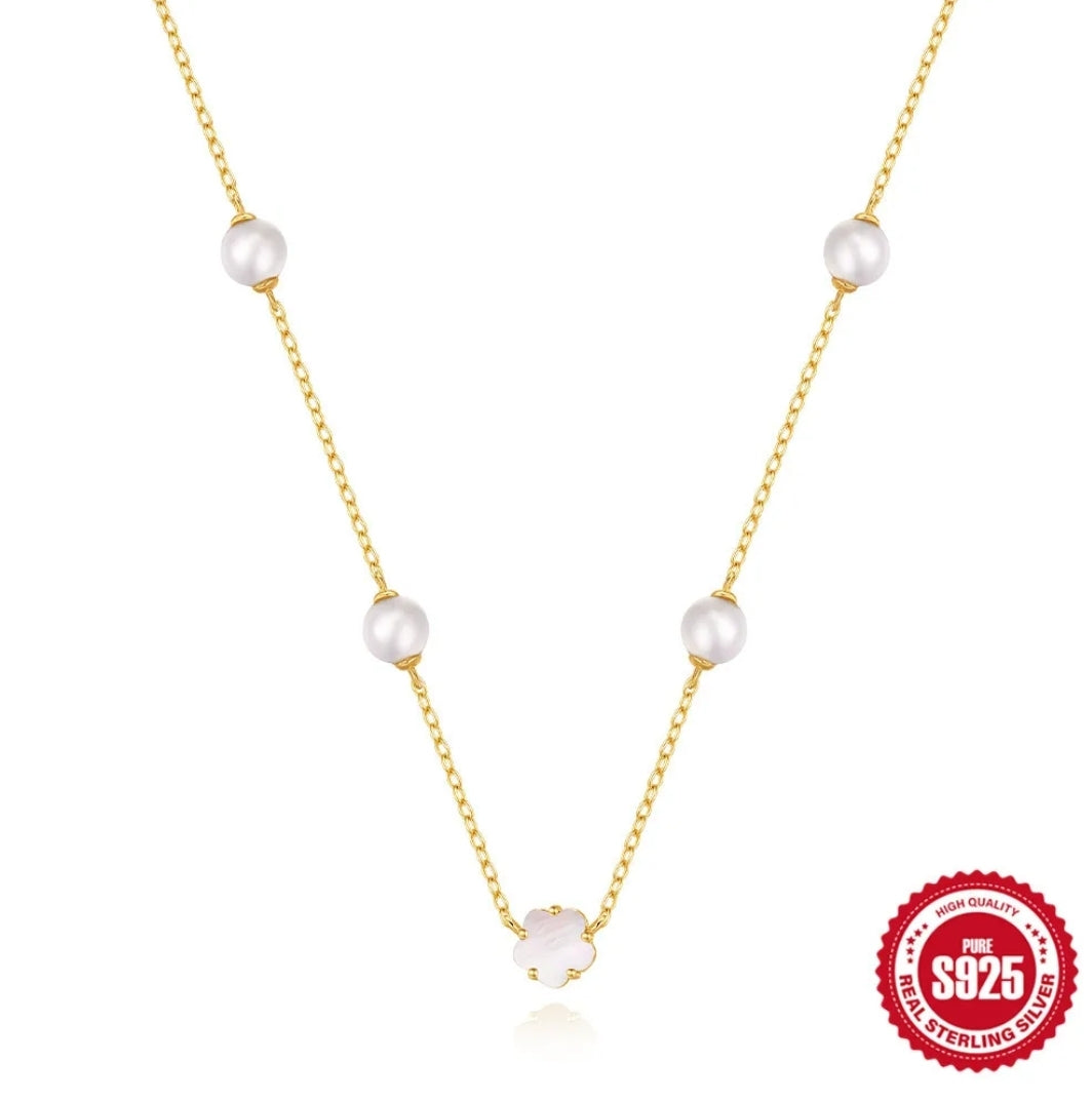 Five Petal Flower Necklace