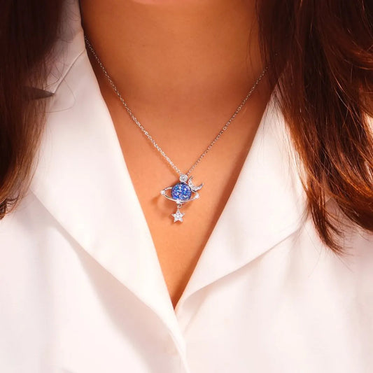Star Moon Plating Pendant Necklace